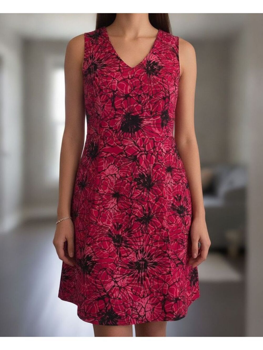 Like New | George | 8 | Pink Floral Sleeveless Fit & Flare Dress
